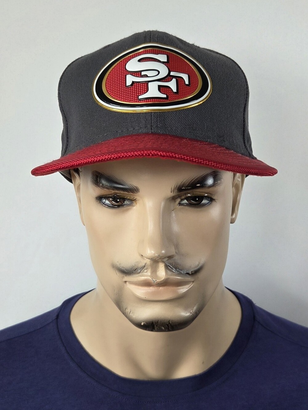 New Era 9Fifty San Francisco 49ers 7 1/4 Fitted Hat Gray Red McCaffrey Kittle